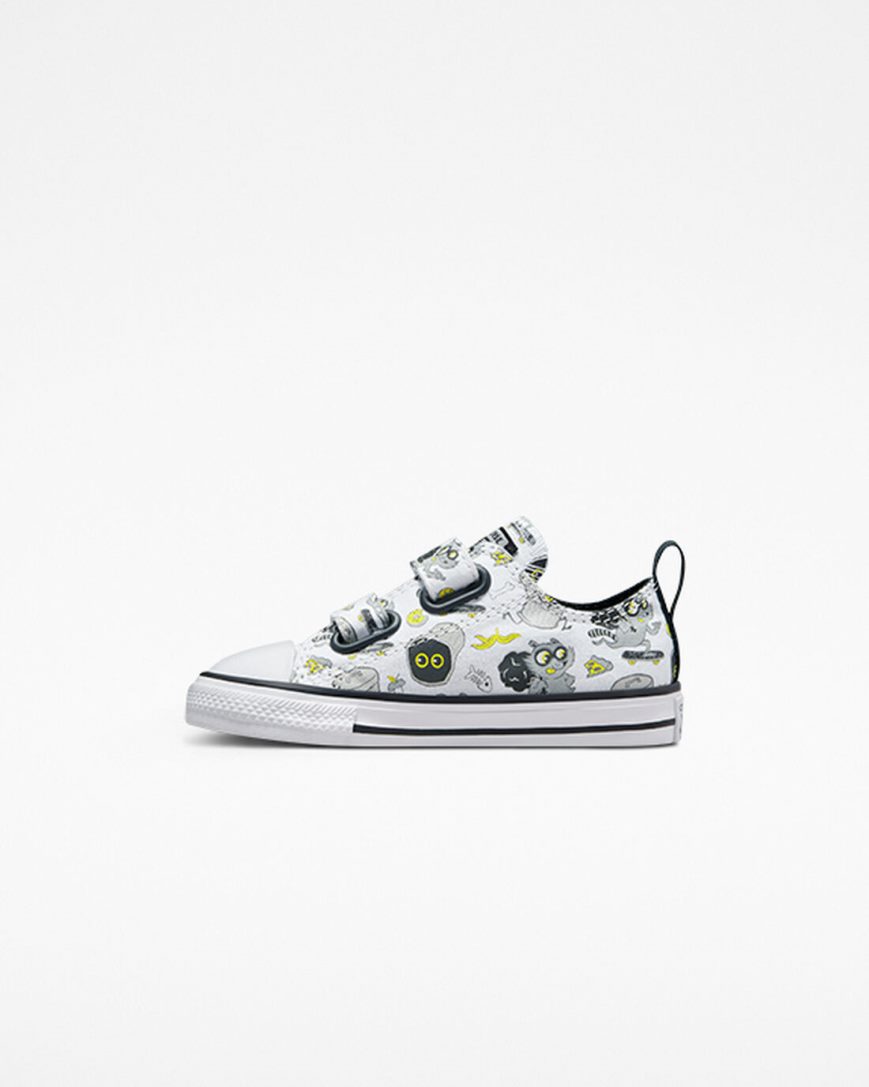 Zapatillas Bajas Converse Chuck Taylor All Star Easy-On Raccoons Niño Blancas Negras Gris | PE 024W87